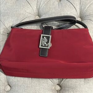 Ralph Lauren Red Women’s Shoulder Bag with Silver Logo